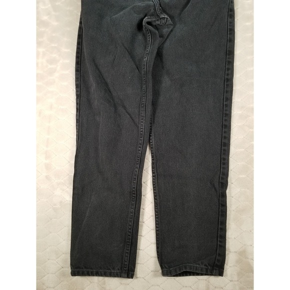 LL Bean Original Fit Womens Sz 8 Fits 28x29 Black Jeans Tapered High Rise - Picture 2 of 13